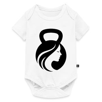 Reine du fitness – Fille aux kettlebells - Body à manches courtes Premium Bébé - blanc - Devant