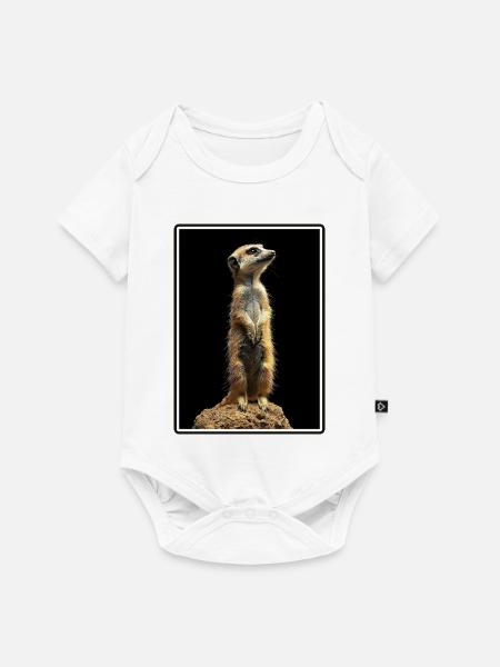 Meerkat Erdmännchen - Baby Premium Kurzarmbody - Weiß