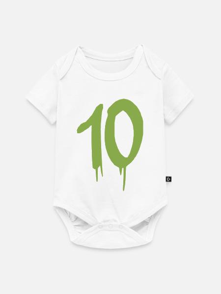10 - Baby Premium Kurzarmbody - Weiß