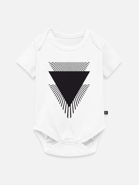 Geometrie der Strahlungsdreiecke - Baby Premium Kurzarmbody - Weiß