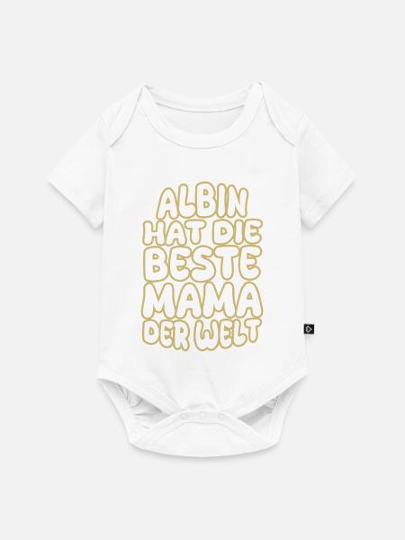 Mama Albin - Baby Premium Kurzarmbody - Weiß