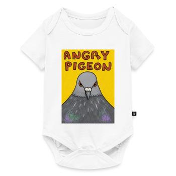 Wütende Taube - Baby Premium Kurzarmbody - Weiß - Vorne