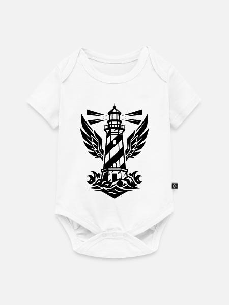 Leuchtturm Küste Symbol - Baby Premium Kurzarmbody - Weiß