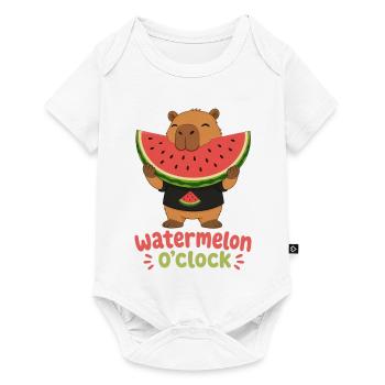 Watermelon O'Clock Cabybara - Baby Premium short-sleeve bodysuit - white - Front