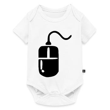 Retro Computer Vintage 80er 90er Jahre Geschenk - Baby Premium Kurzarmbody - Weiß - Vorne