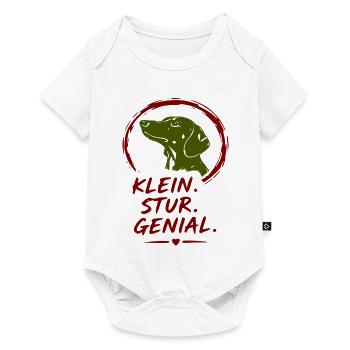 Kleiner Hund Stur Genial - Baby Premium Kurzarmbody - Weiß - Vorne