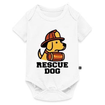 Logo du chien de secours des chiens de pompiers - Body à manches courtes Premium Bébé - blanc - Devant
