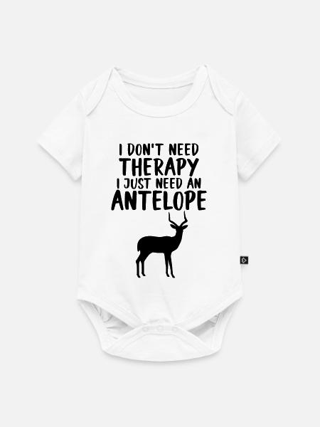 Antilope Spruch Safari - Baby Premium Kurzarmbody - Weiß
