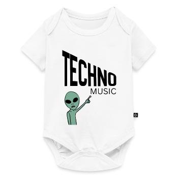Green Alien Pointer - Baby Premium short-sleeve bodysuit - white - Front
