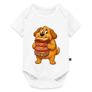 Voleur de sandwichs Golden Retriever - Body à manches courtes Premium Bébé - blanc - Devant