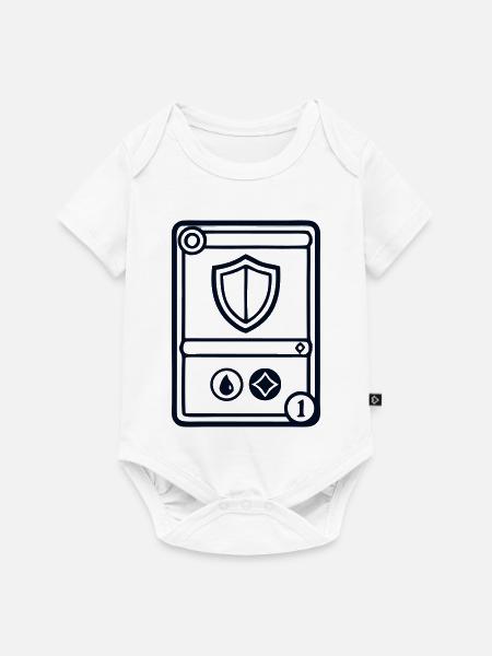 TCG Schild Sammelkarte Logo - Baby Premium Kurzarmbody - Weiß