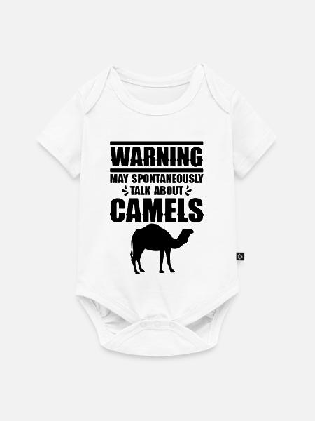 Kamel Spruch Humor - Baby Premium Kurzarmbody - Weiß