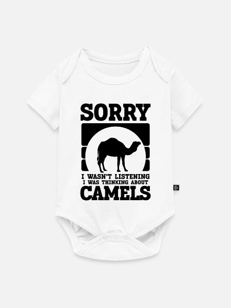 Kamel Humor Spruch - Baby Premium Kurzarmbody - Weiß