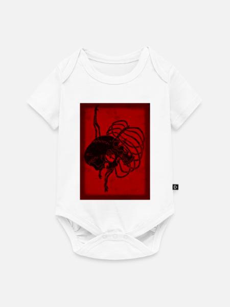 Schädelknochen - Baby Premium Kurzarmbody - Weiß