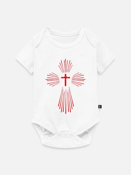 Heiliger Geist Kreuz - Baby Premium Kurzarmbody - Weiß