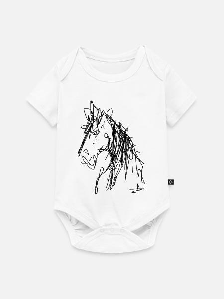 trans_pferd - Baby Premium Kurzarmbody - Weiß