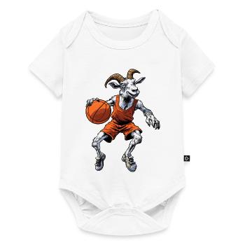 Ziegen Basketball / Bball Goat - Baby Premium Kurzarmbody - Weiß - Vorne