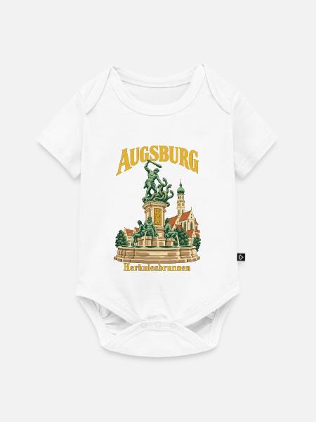 Augsburg Herkulesbrunnen - Baby Premium Kurzarmbody - Weiß
