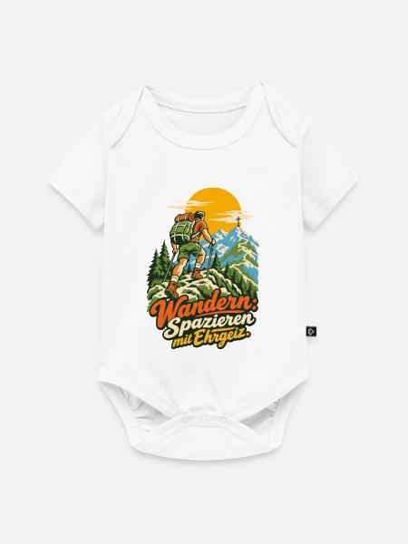 Wandern Spazieren mit Ehrgeiz - Baby Premium Kurzarmbody - Weiß