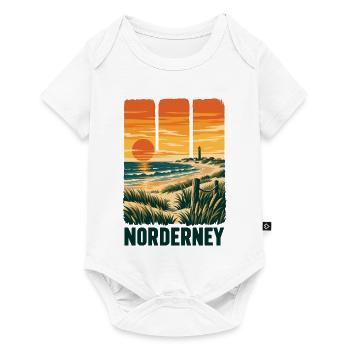 Norderney Sonnenuntergang - Baby Premium Kurzarmbody - Weiß - Vorne