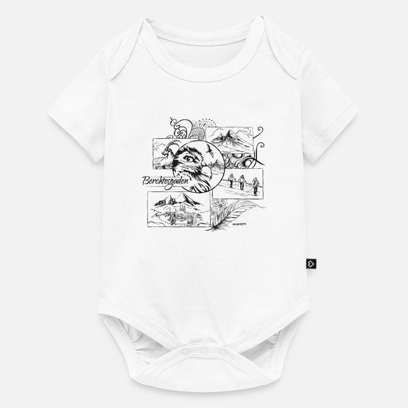 Berchtesgaden Watzmann Bartgeier - Baby Premium Kurzarmbody - Weiß