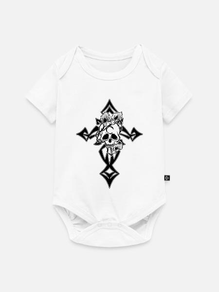 Gotisches Kreuz - Baby Premium Kurzarmbody - Weiß
