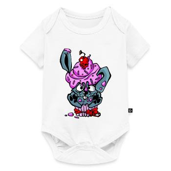 Lapin gâteau - Body à manches courtes Premium Bébé - blanc - Devant
