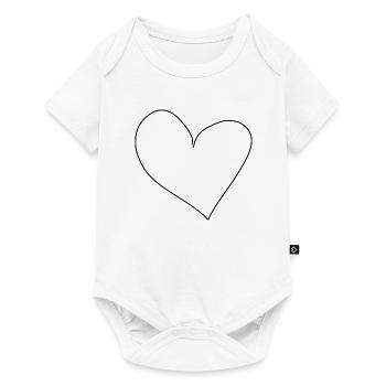 Coeur Symbole Amour - Body à manches courtes Premium Bébé - blanc - Devant