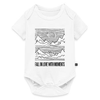 Hike camping mountain peak mountaineering forest - Baby Premium short-sleeve bodysuit - white - Front