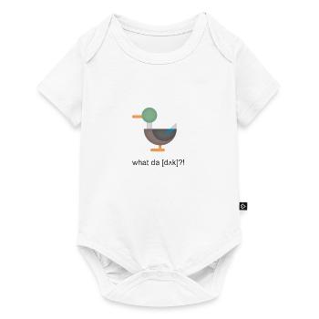 What da Duck - Baby Premium Kurzarmbody - Weiß - Vorne