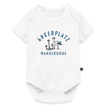 Ankerplatz Wangerooge - Baby Premium Kurzarmbody - Weiß - Vorne