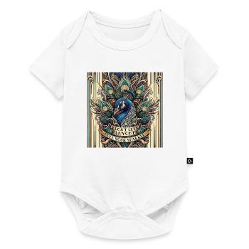 Paon Art Déco Ne laissez personne ternir votre éclat - Body à manches courtes Premium Bébé - blanc - Devant