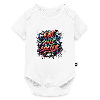 Eat Sleep Soccer Repeat Soccer Passion - Baby Premium short-sleeve bodysuit - white - Front