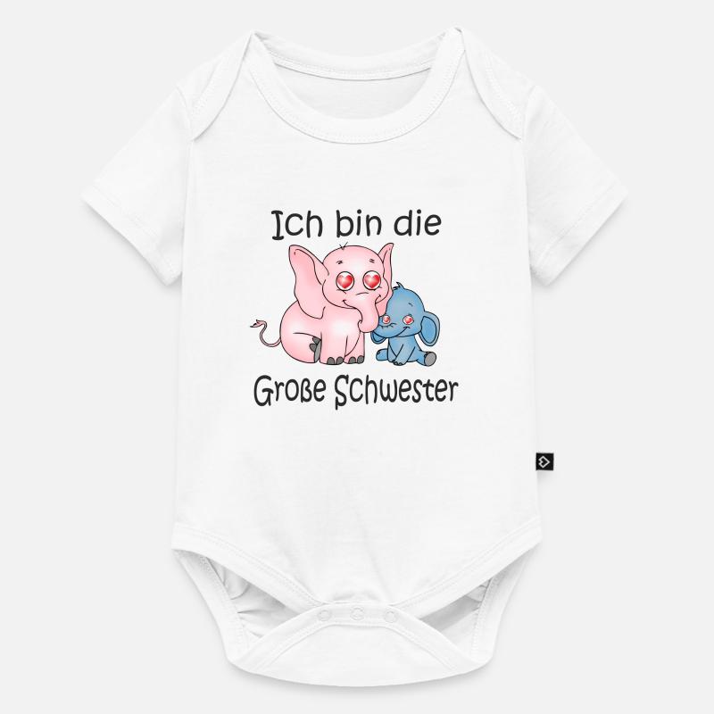 Ich Bin Die Große Schwester - Baby Premium Kurzarmbody - Weiß