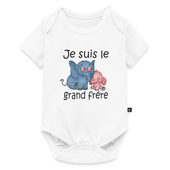 Je suis le grand frere B - Baby Premium short-sleeve bodysuit - white - Front