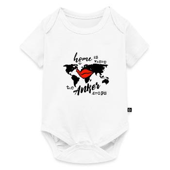 home is where the anker drops - Baby Premium Kurzarmbody - Weiß - Vorne