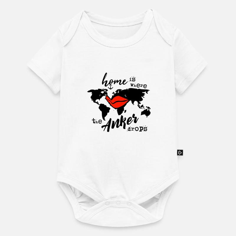 home is where the anker drops - Baby Premium Kurzarmbody - Weiß