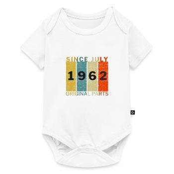 Né en juillet 1962 Drôle d’anniversaire Rétro Citation Blague - Body à manches courtes Premium Bébé - blanc - Devant