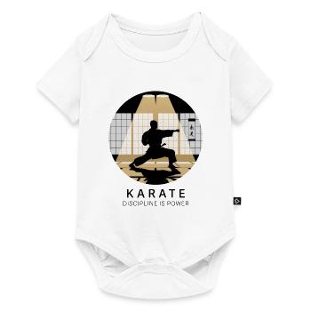 Discipline is Power – Karate & Martial Arts - Baby Premium short-sleeve bodysuit - white - Front
