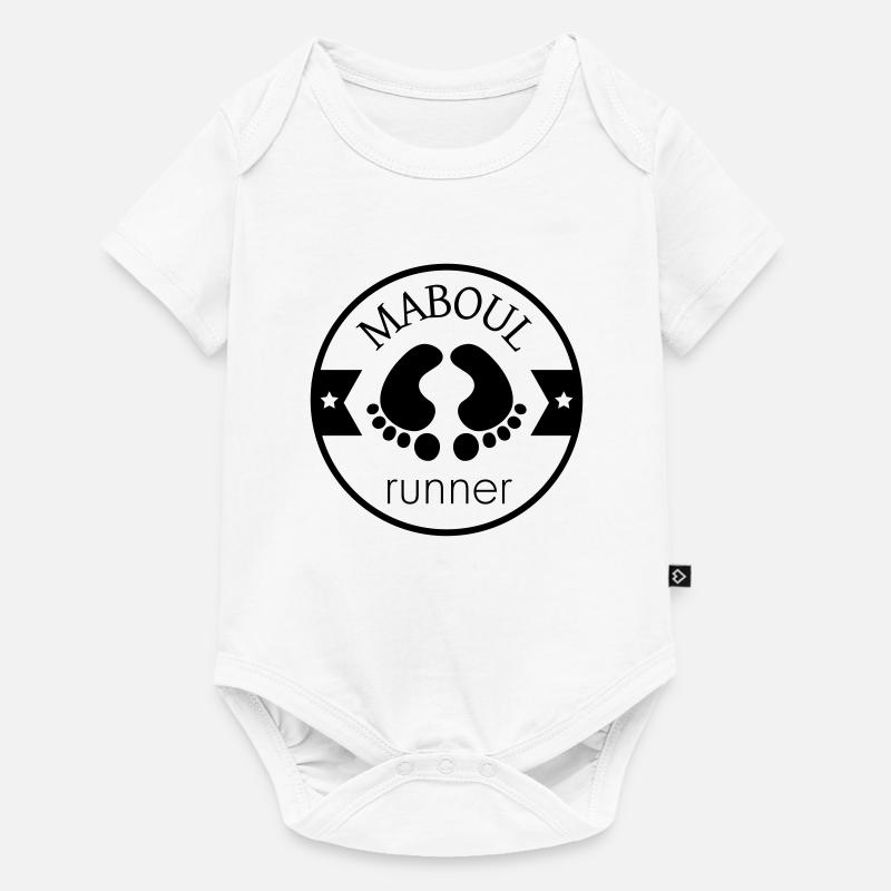 maboul runner badge1 - Body à manches courtes Premium Bébé - blanc