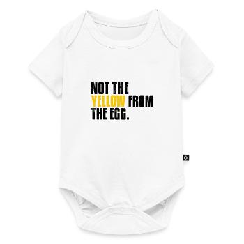 Not The Yellow From The Egg Denglisch Sprichwort - Baby Premium Kurzarmbody - Weiß - Vorne