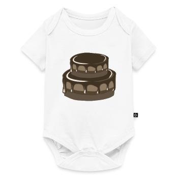 torte schokolade - Baby Premium Kurzarmbody - Weiß - Vorne