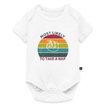 Most likely to take a nap - Sloth - Baby Premium short-sleeve bodysuit - white - Front