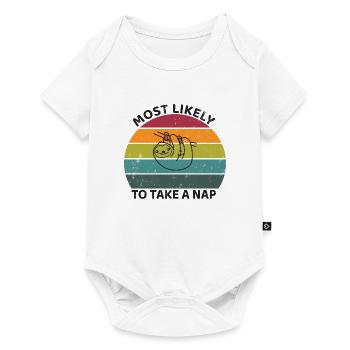 Most likely to take a nap - Sloth - Baby Premium short-sleeve bodysuit - white - Front