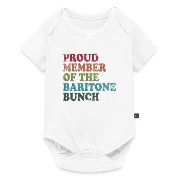 Proud Member of the Baritone Bunch - retro dark - Baby Premium Kurzarmbody - Weiß - Vorne