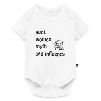 étonné. Femme. mythe. Mauvaise influence - Rétro - Body à manches courtes Premium Bébé - blanc - Devant