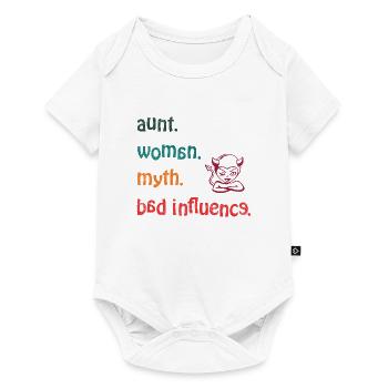 étonné. Femme. mythe. Mauvaise influence - Rétro - Body à manches courtes Premium Bébé - blanc - Devant
