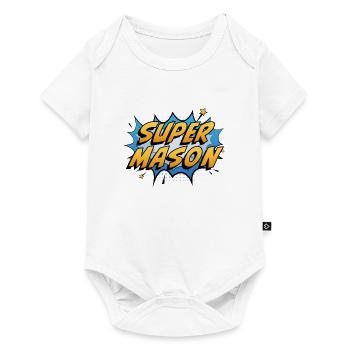 Super Maçon - Body à manches courtes Premium Bébé - blanc - Devant