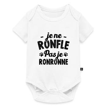 Je ne ronfle pas je ronronne - Body à manches courtes Premium Bébé - blanc - Devant