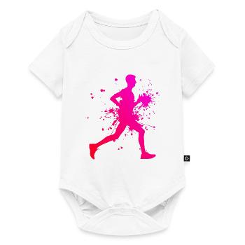 Course à pied Course à pied Jogging Course Femmes Fitness - Body à manches courtes Premium Bébé - blanc - Devant